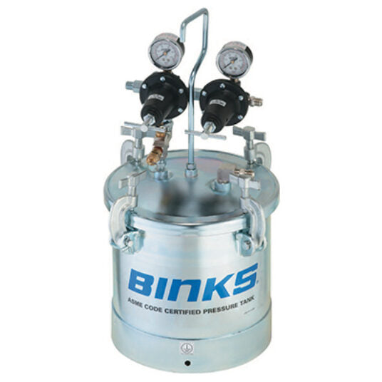 Binks 2.8 Gallon Zinc - Plated Pressure Tank with Premium Stainless Steel Lid