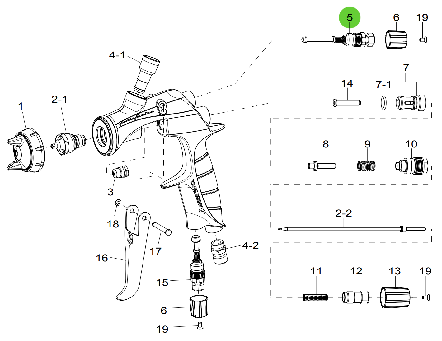 Anest Iwata LS400/LS400H Pattern Adjust Assy - Your Ultimate Painting Companion