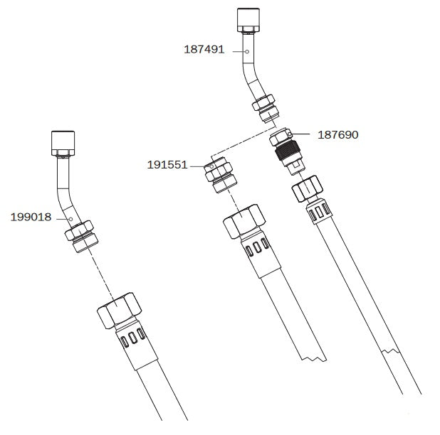 SATAminijet 1000 K - Premium G1/4 Female to G3/8 Male Adapter
