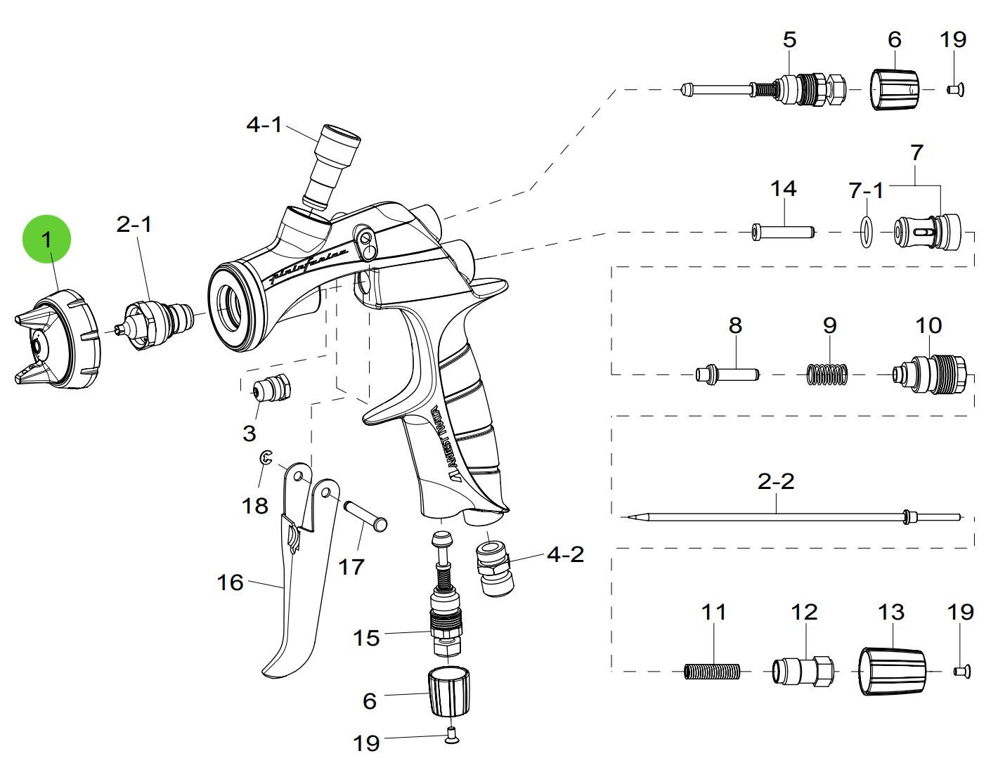Anest Iwata LS-400 Air Cap Assembly 05 - A Must-Have for Precision Painting!