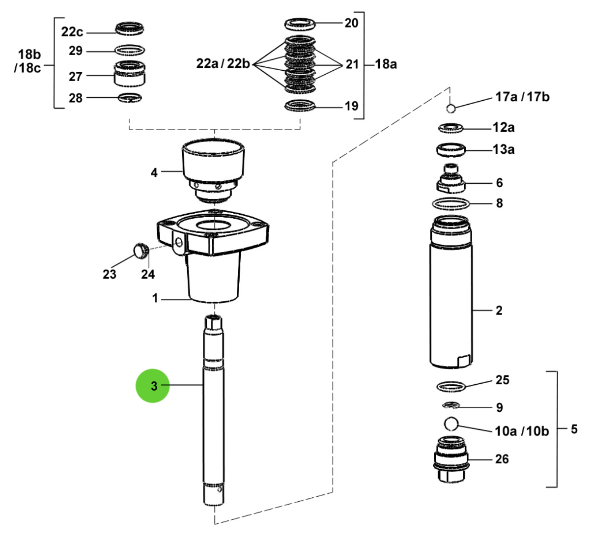 Sames® 044-960-003 Hyd C100 Piston - The Ideal Solution for Your Paint Pump