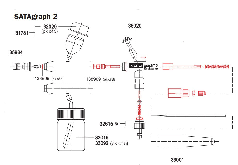 SATAgraph 2 15ml Glass Cup with Lid and Siphon Tube - Premium Solution for Your SATA Gun