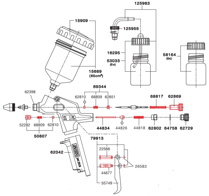 SATAjet 20 B QC Nipple - Genuine SATA Accessory