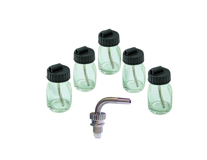 SATAjet 20 B 25ml Glass Plug-In Cup Set with Adapter - Premium Solution for Painting