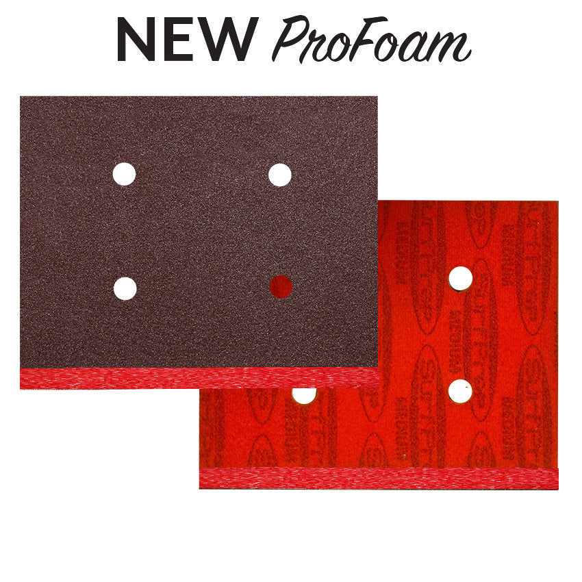Get Your Box of 12 Premium Red A/O Oversized 3" X 4" SurfPrep ProFoam Pads - 1/2" Thick Now!