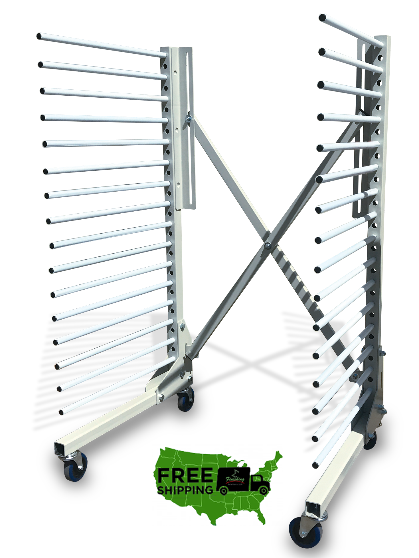 RAIDER-EX Expandable Pro Paint Drying Rack - 16 Shelf, 66 Lb Capacity