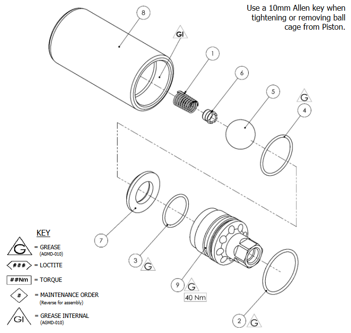 Binks Maple Pump's Sturdy Fluid Piston Assembly Inlet Spring Keep - A Must - Have!