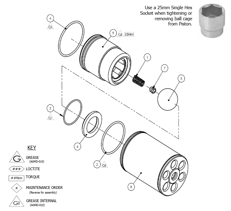 Binks Maple 15 Pump: High - Performance Fluid Piston with 1.375 Ball