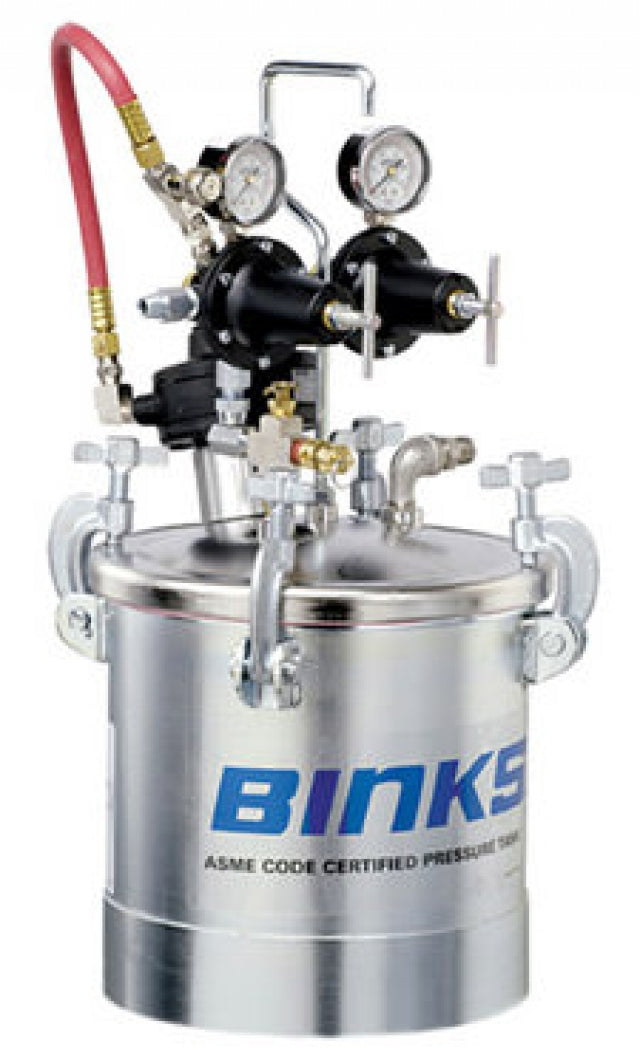 Binks 2.8 Gallon Zinc - Plated Pressure Tank with Premium Stainless Steel Lid