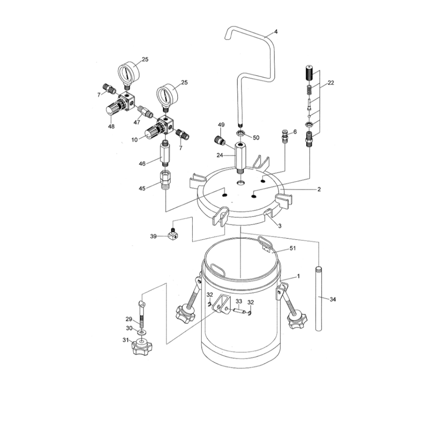 Incredible Fluid Outlet Adapter for PET10 Pressure Pot