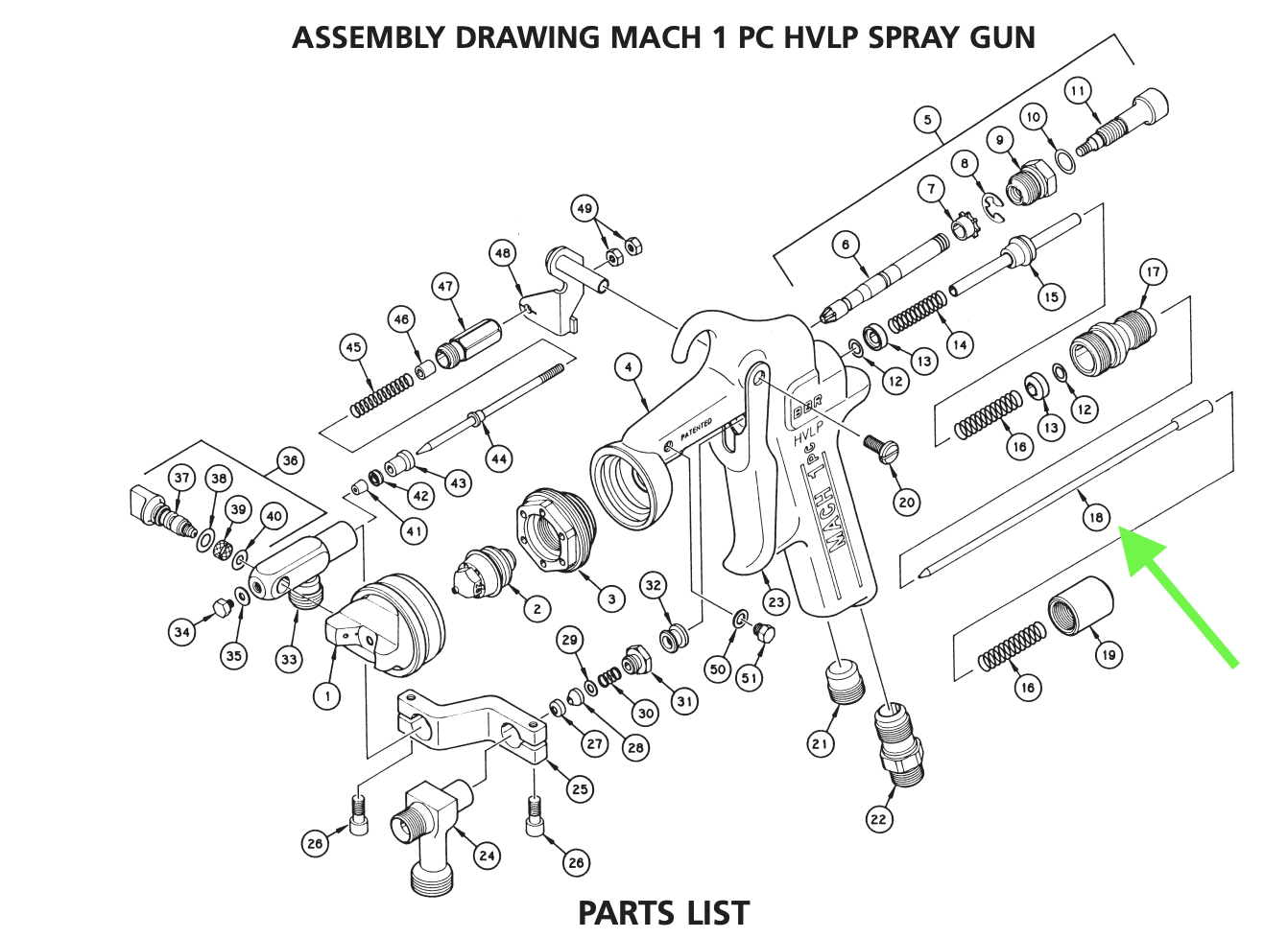 Binks Mach 1 94F Fluid Needle Assembly - The Ultimate Feathering Needle