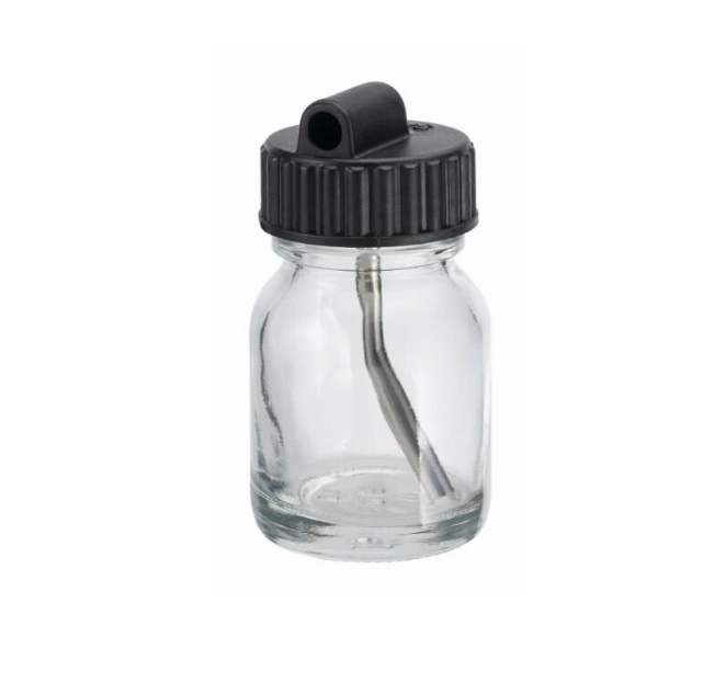 SATAgraph 2 15ml Glass Cup with Lid and Siphon Tube - Premium Solution for Your SATA Gun