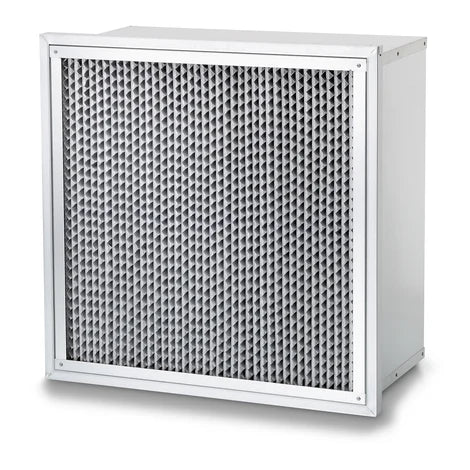 ASHRAE Single Header Box Filter with Downstream Faceguard - High - Efficiency 24x24x12!