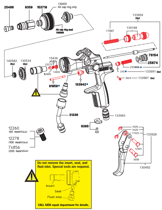 SATAjet 1000 K 1.6 RP Drall Nozzle Set: The Ultimate Choice for Adhesive Spraying