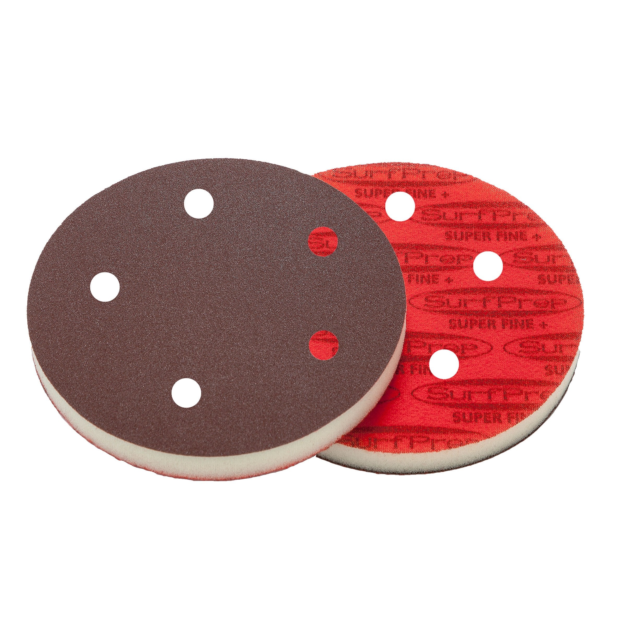 SurfPrep Premium Red A/O 5' Foam Discs - 1/2' Thick - Must-Have for Surface Preparation!