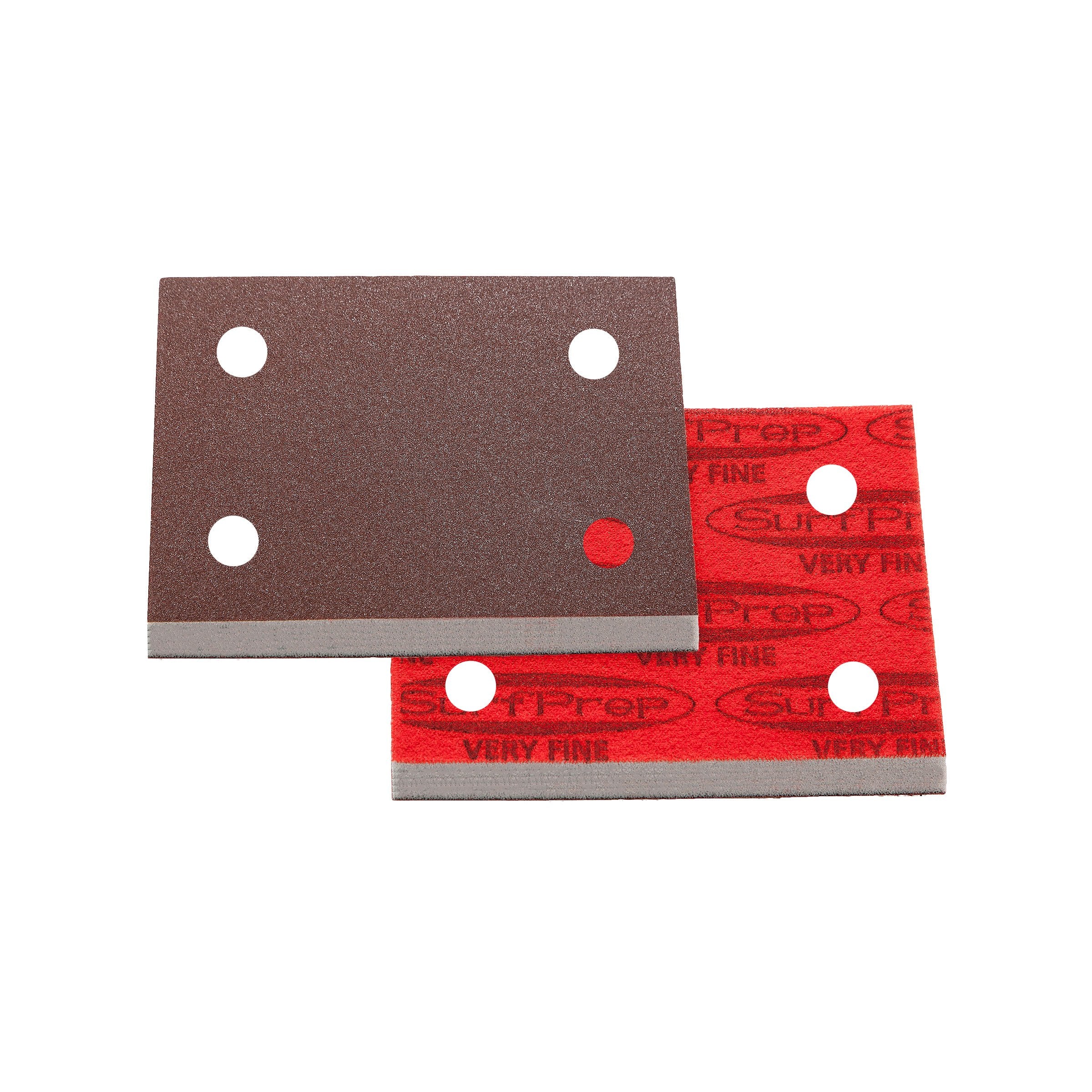 SurfPrep Premium Red A/O 3' X 4' Foam Pads - 10mm Thick - 25 Pads/Box
