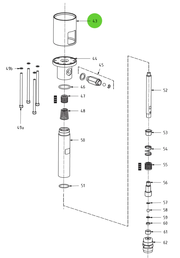 Spacer #43 for Medusa™ High Pressure Piston Pump - Unleash Power!