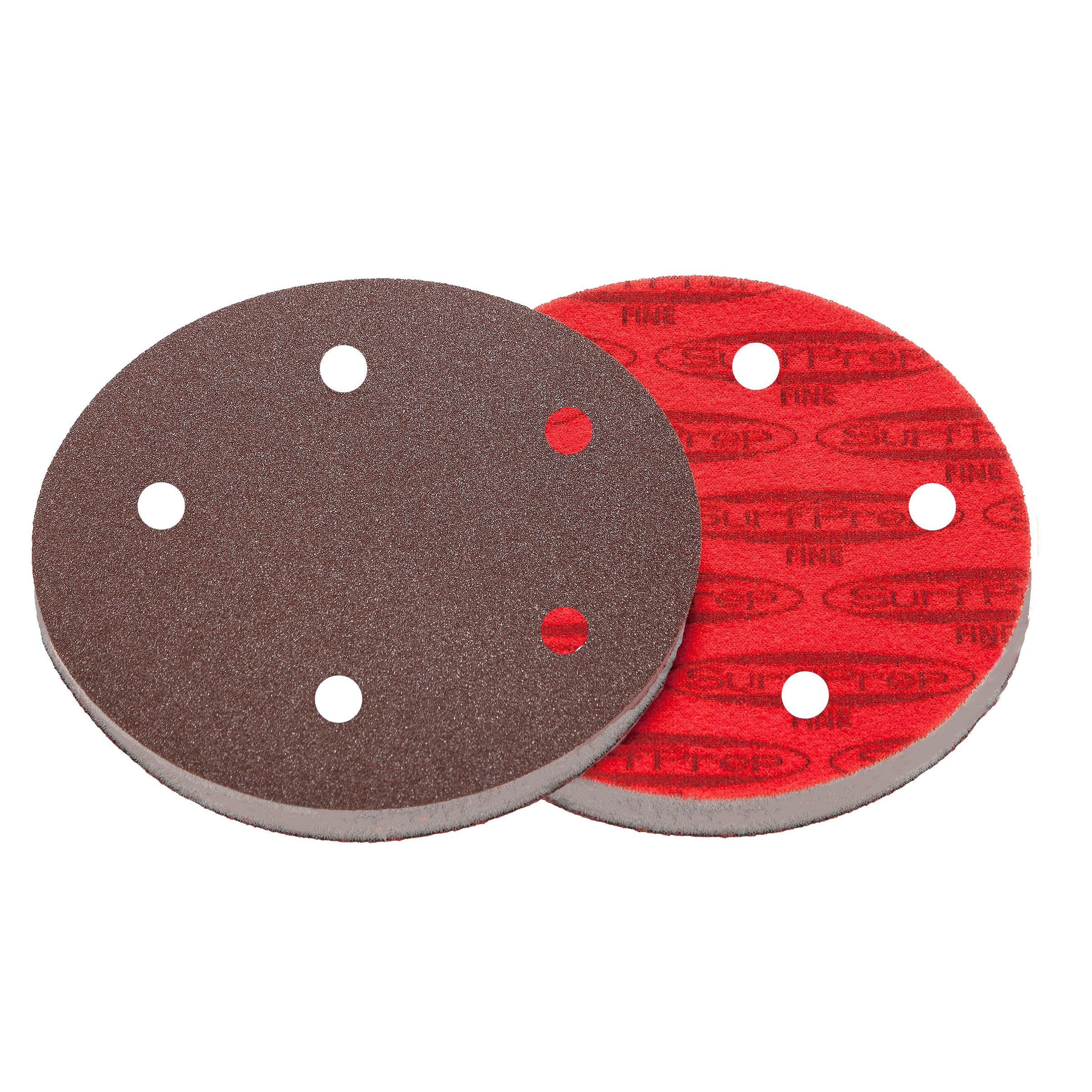 SurfPrep Premium Red A/O 5' Foam Discs - 10mm Thick - 10 Pads/Box