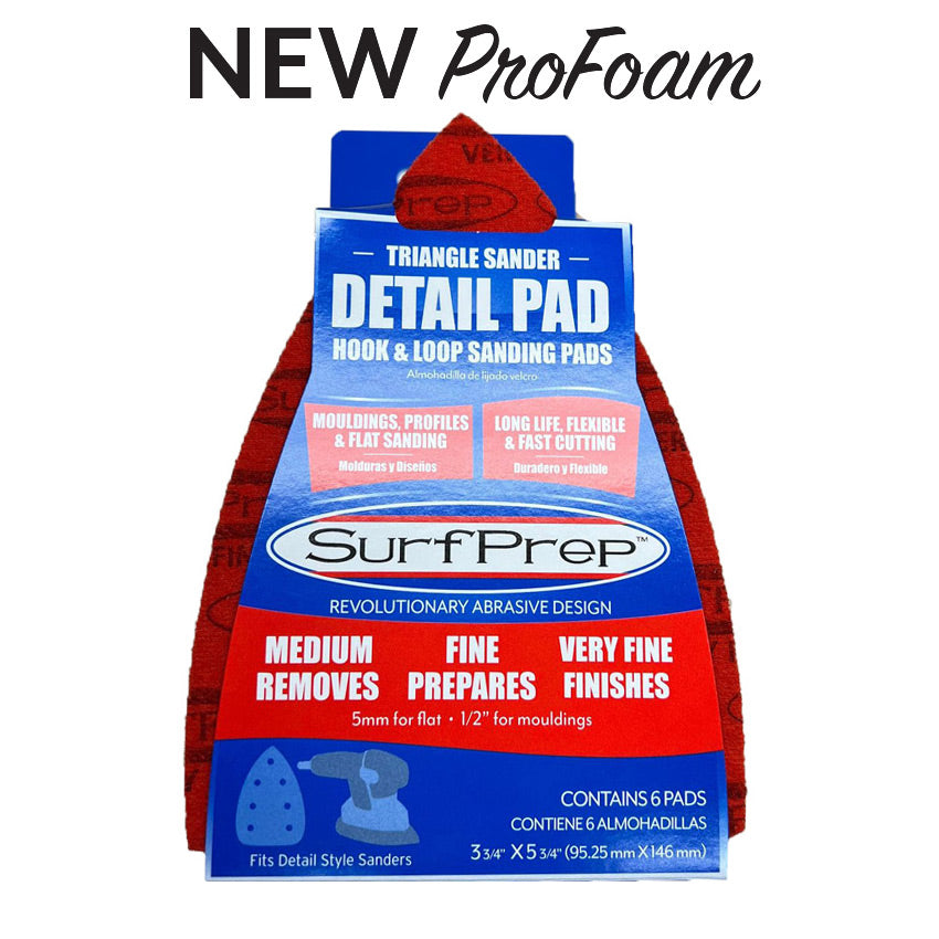 SurfPrep ProFoam Detail Triangle Sanding Pads - The Ultimate Sanding Solution